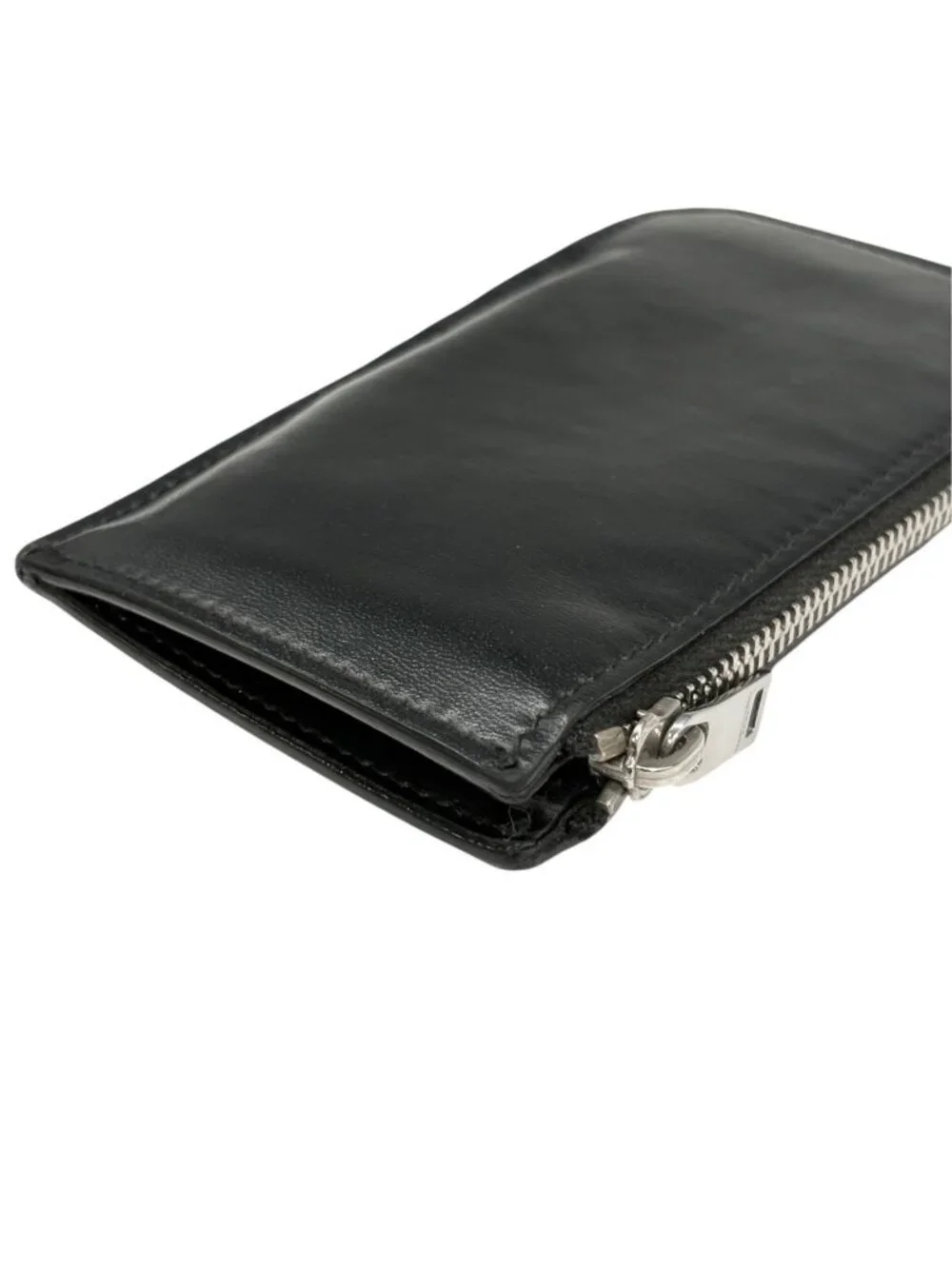 Saint Laurent Paris Fragment Case Cassandra Coin Purse Card Leather Black YSL
